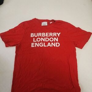 Burberry Red Kids Short Sleeve Tee